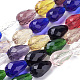 Faceted Drop Glass Beads Strands X-EGLA-E010-10x15mm-03-1