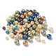 Brins de perles rondes en verre teinté écologique HY-X0006-4-6mm-4