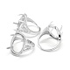 925 componentes de anillo de dedo de garra de diamante de imitación de plata esterlina STER-E061-37P-1