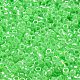 透明なガラスシードビーズを電気メッキする  セイロン  シリンダー  春の緑  2.5x1.6mm  穴：1.4mm  約50398個/ポンド SEED-S042-16A-07-3