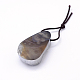 Natural Druzy Agate Oval Pendant G-P089-72-3