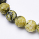 Bracelets extensibles perlés turquoise jaune naturel (jaspe) BJEW-S128-09-2