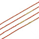 ナイロン糸とメタリックコード  ファイヤーブリック  1~1.5mm  約100m /ロール NWIR-T001-A12-3
