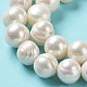 Fili di perle di perle d'acqua dolce coltivate naturali PEAR-E019-12-4