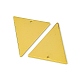 真鍮チャーム  空白タグのスタンプ  三角形  ゴールドカラー  30.5x25.5x1mm  穴：1mm KK-WH0041-06-G-2