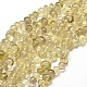 Citron naturel brins de pierres précieuses pépites de quartz de perles G-J337-38-1