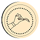 Superdant cire sceau tête de timbre 25mm main feuille motif timbre amovible rétro étanchéité laiton timbre tête pour enveloppes AJEW-WH0130-656-2
