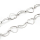 304 Stainless Steel Moon & Heart Link Chains CHS-F015-02P-1