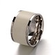 Personalized Men's 304 Stainless Steel Wide Band Finger Rings X-RJEW-L048-22-17mm-2
