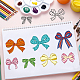 GLOBLELAND Bow-Knot Clear Stamp Fashion Bow Tie Silicone Clear Stamp Gift Bow Rubber Stamp for Scrapbook Journal Card Making DIY-WH0167-56-876-2