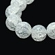Crépitement synthétique perles rondes de quartz brins G-L155-10mm-03-2