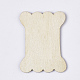 未染色の未完成の木糸巻き板  クロスステッチ用  骨  パパイヤホイップ  53.5x40.5x2mm X-WOOD-T011-53A-2