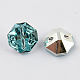 2-Hoyo botones de octágono de acrílico Diamante de imitación de Taiwán BUTT-F016-21mm-23-2
