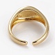 Brass Cuff Rings RJEW-C101-03G-4