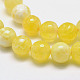 Dyed Natural Agate Faceted Round Beads Strands G-E267-17-2