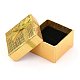 厚紙箱リングボックス  ちょう結びに  正方形  ゴールド  5x5x3.1cm CBOX-G011-E04-2