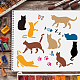 Plastic Reusable Drawing Painting Stencils Templates DIY-WH0172-294-6