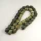 Cordón natural serpentina / verde cuentas de piedra hebras G-D325-1-4