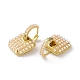 Boucles d'oreilles pendantes carrées en perles d'imitation en plastique EJEW-M215-03G-3