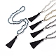 Cloth Tassel Pendant Necklaces NJEW-JN02270-1
