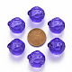 透明なアクリルパーツ  多面カット  3のdリンゴ  紫色のメディア  17.5x19x18mm  穴：2mm  約173個/500g TACR-T024-05B-936-3