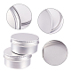 BENECREAT 12 Pcs 80ml Aluminum Tin Jars CON-BC0005-18B-4