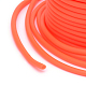 中空パイプpvcチューブラー合成ゴムコード  白いプラスチックのスプールに巻き  レッドオレンジ  3mm  穴：1.5mm  約27.34ヤード（25m）/ロール RCOR-R007-3mm-04-3