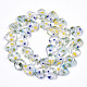Chapelets de perles vernissées de millefiori manuelles LAMP-N023-001K-2