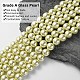 Eco-Friendly Dyed Glass Pearl Round Beads Strands HY-A002-12mm-RB012-3
