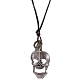 Adjustable Men's Zinc Alloy Pendant and Leather Cord Lariat Necklaces NJEW-BB16000-9