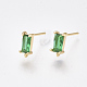 Brass Stud Earring Findings KK-T038-492A-1