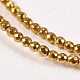 Electroplate Non-magnetic Synthetic Hematite Beads Strands X-G-J169B-2mm-04-3