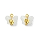 Light Gold Tone Alloy with Glass Charms PALLOY-Q457-01G-01-1
