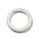 リングシリコンビーズ  チーターのための咀嚼ビーズ  DIYの看護ネックレス用  ホワイト  65x10mm  穴：3mm  内径：46mm SIL-R013-02C-1