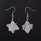 Natural Crystal Dangle Earrings EJEW-P130-A10-1