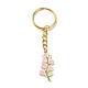 Porte-clés pendentif fleur en alliage émail KEYC-JKC00527-2