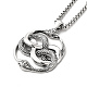 Schlangen-Pandant-Halskette aus Legierung mit Kastenketten aus Edelstahl NJEW-K245-009-1