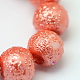 Chapelets de perles en verre texturée peinte texturée HY-Q002-6mm-25-3