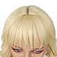 ショートカーリーボブウィッグ  合成かつら  前髪あり  耐熱高温繊維  女性のために  ブロンド  13.77インチ（35cm） OHAR-I019-10B-4