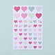 Pegatinas de etiquetas decorativas con patrón de corazón DIY-L030-08F-2