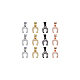 DICOSMETIC 12Pcs 4 Colors Brass Micro Pave Clear Cubic Zirconia Charms KK-DC0003-84-6