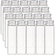 ガラスボトル  スクリューアルミキャップとシリコンストッパー付き  空の瓶  プラチナ  透明  8x2.2cm  容量：20ml（0.67液量オンス）  20個/箱 AJEW-BC0001-20B-1