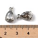 Подвески из латуни с кубическим цирконием и стеклянным кристаллом KK-Q039-03P-3