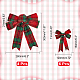 CHGCRAFT 10Pcs 2 Style Christmas Bows Decorations Wreath Bow Burlap Bownot Decorative for Clothes Hats Tree Topper Wedding Birthday Party Decor AJEW-CA0002-64-2