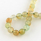 Dyed Faceted Round Natural Peacock Agate Beads Strands G-S127-8mm-01-2