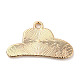 ライトゴールドメッキの合金エナメルペンダント  帽子  15x25.5x1.5mm  穴：1.6mm ENAM-L041-01A-2