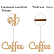 Wort kaffee lasergeschnittene unfertige wanddekoration aus lindenholz WOOD-WH0113-100-3