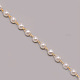 手作りのアクリルパールビーズチェーン  真鍮パーツ  ラウンド模造真珠  溶接されていない  ライトゴールド  4mm AJEW-WH0274-01-2