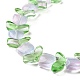 Chapelets de perles en verre transparente   LAMP-H061-02F-4