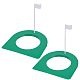 Gorgecraft 2 セット グリーン プラスチック ゴルフ パッティング カップ フラッグ パット パター ゴルフホール トレーニング補助具 取り外し可能なサイン付き 全方向表面規制 練習カップ 屋内 屋外 男性 女性 オフィス 裏庭用 DIY-WH0297-59-1